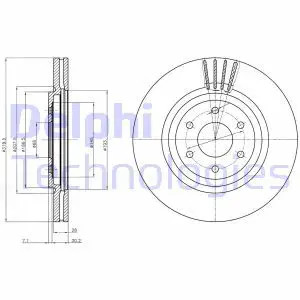 Delphi Disque De Frein Bg4176c Nissan - Image 3