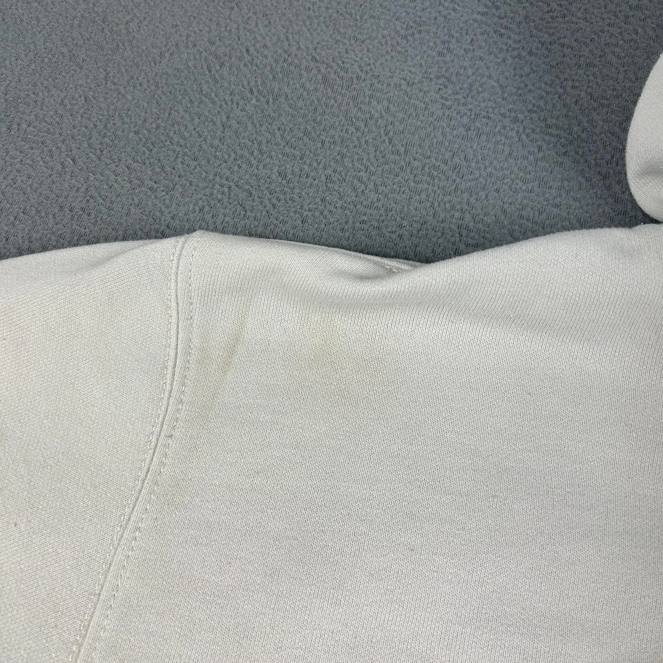 Carhartt Hoodie Mens Large Tall White Loose Fit Sleeve Logo Pullover Sweatshirt - Image 3 of 4