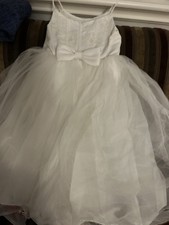 David's Bridal Flower Girl Princess White Size 3 Formal Wedding