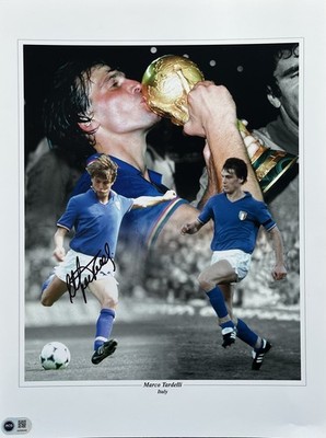 Marco Tardelli signiertes 16x12 Italien Foto ACG COA AG26253