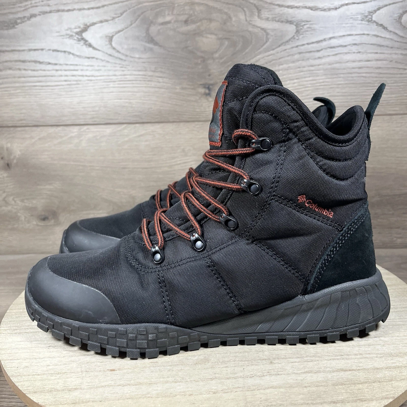 Columbia Fairbanks Omni-Heat Boots Black Rusty BM2806-010 Mens Size 9.5