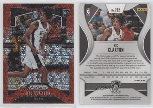 2019-20 Panini Prizm Fast Break Red /125 Nic Claxton Nicolas #292 Rookie RC