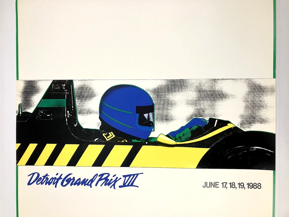 1988 Detroit Grand Prix VII Poster 22.5x36 CART IndyCar Vintage Racing Art - Image 3 of 4