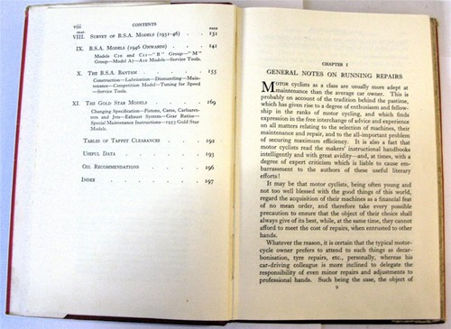 BSA 1931-1953 Pearsons Motorcycle Maintenance Handbook 1955 6th Edition - Picture 5 of 8