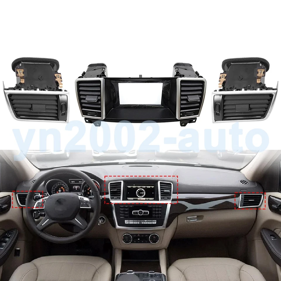 Front Dashboard Air Vent Grill &Center Dashboard For Benz W166 ML320 ML350 GL400 - Imagem 3 de 4