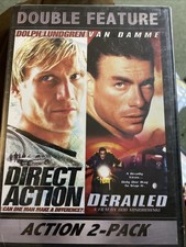 Direct Action & Derailed Double Feature DVD Set (Dolph Lundgren, Van Damme) NEW