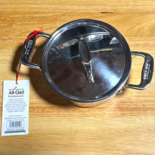 All-Clad 0.5 qt Stainless Steel Covered Casserole w Lid Induction Ready