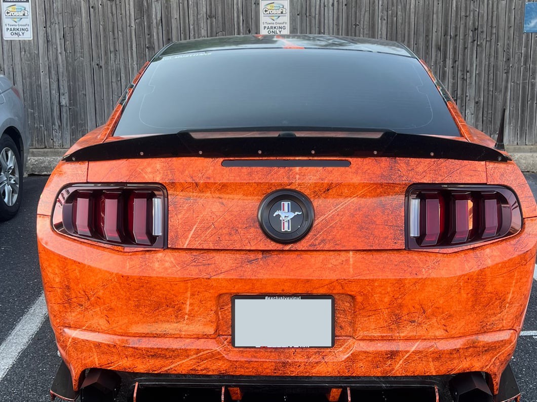 2 Pc Matt Black Decklid Gurney Flap Wickerbill Fit 10-14 Ford GT Mustang Spoiler