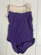 Yumiko Leotard Women s Size S Mesh And Purple Sheer Cute