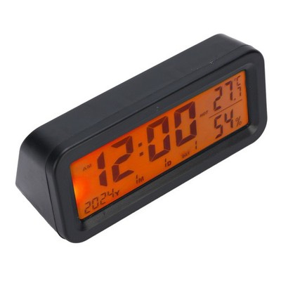 Car Dashboard Clock Luminous Electronic Clock Calendar Temperature Humidity Disp