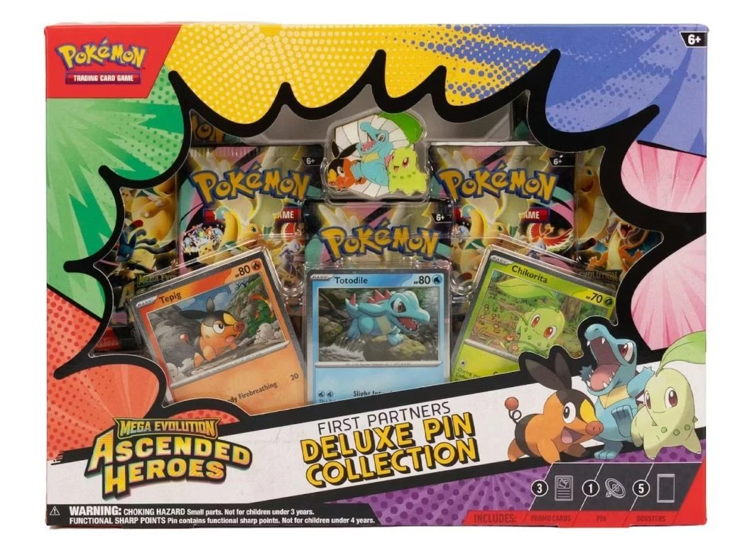 Pokemon Mega Evolution: Ascended Heroes First Partners Deluxe Pin