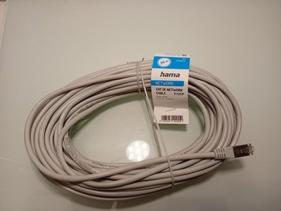 Hama CAT-5e-Netzwerkkabel STP, 20 Meter Patch-Kabel LAN Ethernet 30598