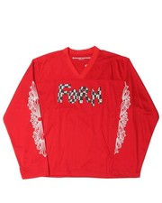 Size M Chrome Hearts Matty Boy Mesh Long Sleeve Jersey Red