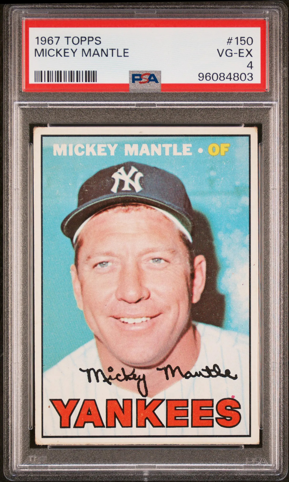 1967 Topps #150 - Mickey Mantle PSA 4 VG-EX