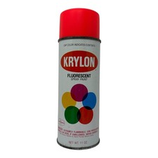 Vintage Krylon Fluorescent Spray Paint Can 3105 Glowing Cerise Unused USA