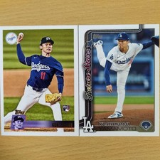 Yoshinobu Yamamoto Aki Sasaki Trading Card Set Los Angeles Dodgers New