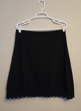 Jones New York Black Nylon Short Slip Skirt Medium