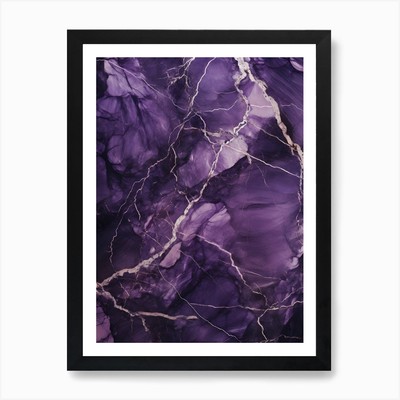 Lila Marmor 4 Kunstdruck gerahmt Wandbild Poster Leinwanddruck Bild