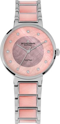 Jacques Lemans - Eco Power Perlmutt Ceramic Rosa - 1-2108D - Damenuhren
