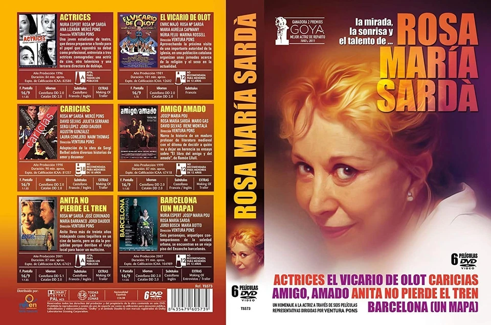Pack Rosa María Sardá 6 DVDs ACTRICES – EL VICARIO DE OLOT – CARICIAS – AMIGO AM - Bild 3 von 4