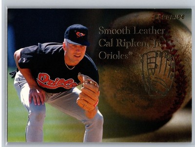 1996 Fleer Update Smooth Leather Cal Ripken #9 Baltimore Orioles Insert HOF MLB