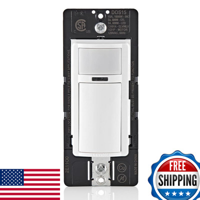 Leviton Decora Occupancy Motion Sensor In-Wall Switch Auto-On Or Manual-On 15A