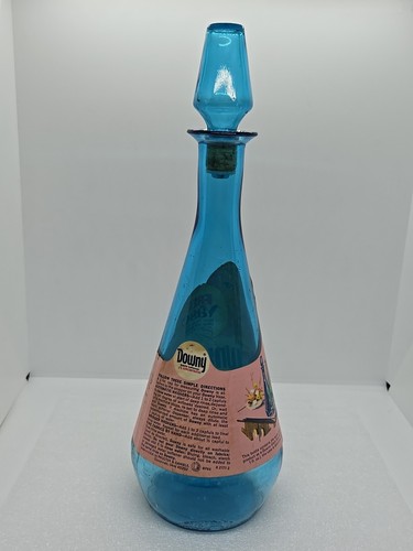 Rare Vintage 1967 DOWNEY PEACOCK Blue Empty Glass Vase Genie Bottle MCM 13.5” - Picture 4 of 20