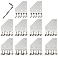 10 PCS 2020 L Shape 5 Hole Aluminum Extrusion Corner Bracket Connector Joint