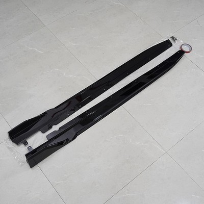 For BMW G20 G21 Glossy Black M Sport Side Skirts Extension Lip  ABS 2019-2022 .