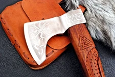 CUSTOM HAND MADE HIGH CARBON STEEL VIKING AXE HATCHET  TOMAHAWK  ZS 402