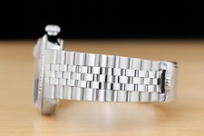 ROLEX DATEJUST 1601 18K GOLD STEEL ICE BLUE DIAL WATCH w/ ROLEX FOLDED BRACELET 5