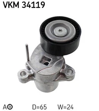 VKM 34119 SKF tensioner pulley, V-ribbed belt for Ford