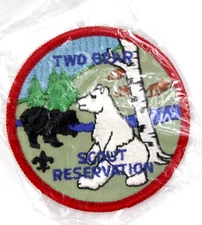Vintage SEALED Two Bear Scout Reservation Sinnissippi Council Patch Wisconsin