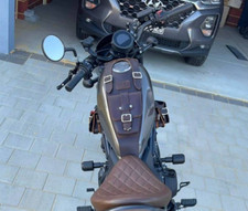 Tankdeckel Gas für Honda Rebel dunkelbraun Satteltasche Leder cmx300cmx500