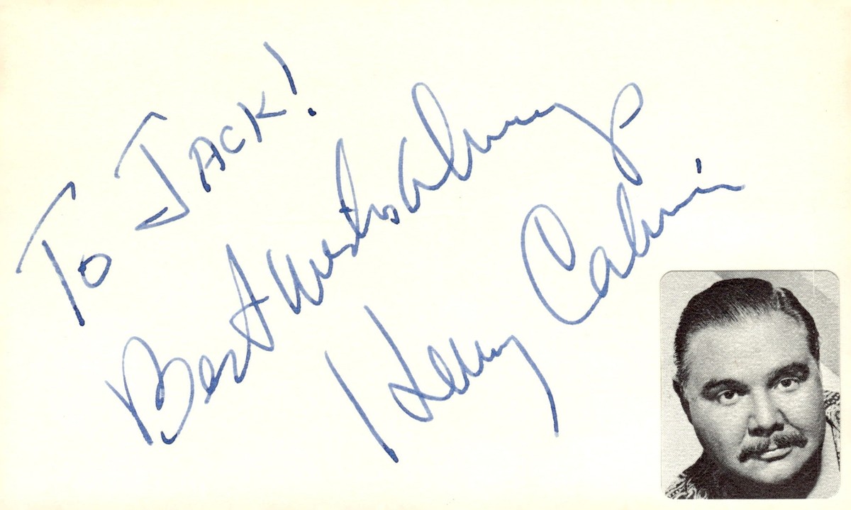 Henry Calvin Signed Auto 3x5 Index Card Zorro | eBay
