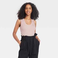 Women's Slim Fit Tank Top - A New Day - Light Purple Size XXL
