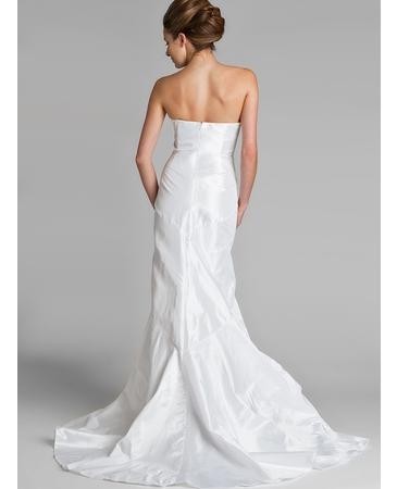 NICOLE MILLER PLEADED JULIENNA TAFFETA WEDDING DRESS HG0018 SIZE 10 $1600 - Picture 10 of 12