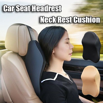 2PC Car Seat Headrest Neck Rest Cushion 3D Foam Soft Seat Pad Neck Rest Headrest