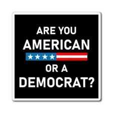 Are You American or Democrat Magnet - Funny Political Trigger the Libs Magnet