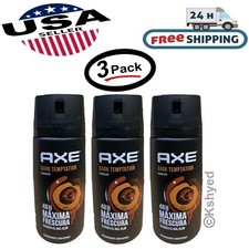  3 Pack Axe Dark Temptation Chocolate Deodorant Body Spray 150ml/5.07oz - New