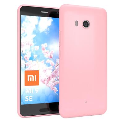 Für Xiaomi Mi 9 SE Hülle Soft Case Silikon Cover Schutz Tasche Slim Matt Pink