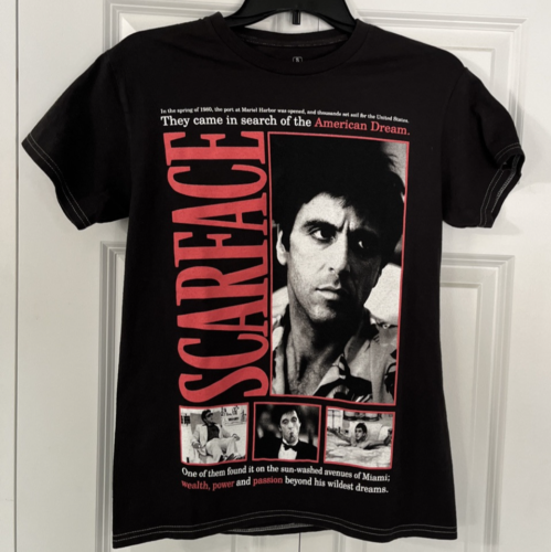 Scarface - Tony Montana Printed T-Shirt Black Size Small NWT