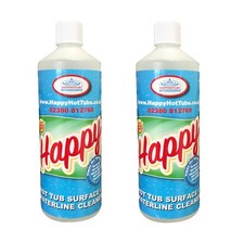 2 x 1 Litre Spa Surface Cleaner Hot Tub Tubs Acrylic REMOVE OIL & SCUM LINE Spas