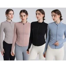 Women's Athletic Jackets Ultra Soft Full Zip Slim Fit Workout Running Track Tops