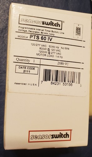 PTS 60 IV Programmable Interval Timer Switch Line Voltage 60 Minute Ivory. - Picture 3 of 6