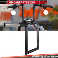 Motorcycle 1" inch Drag Z-Bar Rise 8" 10.5" Ape Hanger Handlebar For Harley Dyna
