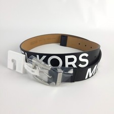 Michael Kors Black Belt / White Letters Geniune Leather Women's Medium New