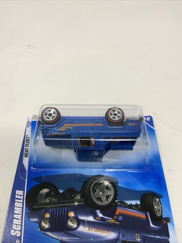 Hot Wheels 09'Jeep Scrambler Heat Fleet Blue Red Lines - Picture 6 of 9