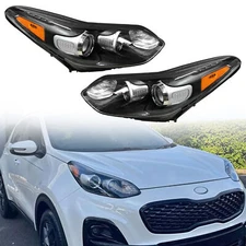 For 2017 2022 Kia Sportage Headlight Assembly w LED DRL Driver Passenger 2pcs