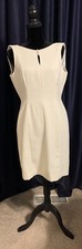 Chelsea Rose Sleeveless Shift Dress Ivory White Gold - Size 6